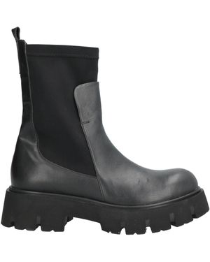 SOFIA MARE Ankle Boots Soft Leather, Textile Fibers - Black