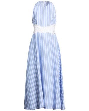 Sandro Maxi Dress Cotton, Linen - Blue