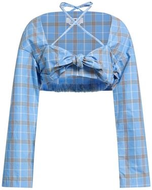 MSGM Azure Top Cotton, Polyester - Blue