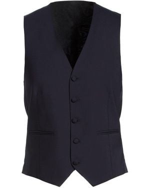 Tonello Tailored Vest Virgin Wool, Elastane - Blue