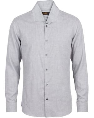 Moorer Light Shirt Cotton, Lycra - Blue