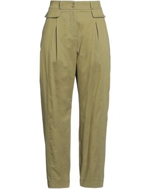 Alberta Ferretti Military Pants Cotton, Elastane - Green