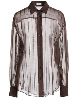 Brunello Cucinelli Camisa - Marrón