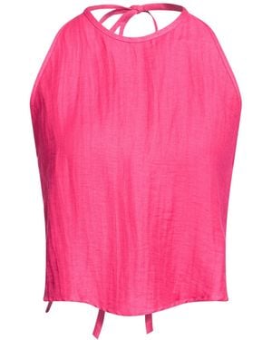 Kaos Fuchsia Top Viscose, Linen, Polyester, Polyamide - Pink