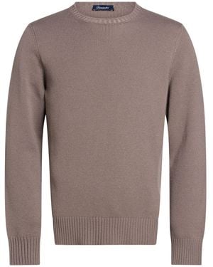 Drumohr Taupe Sweater Cashmere - Brown