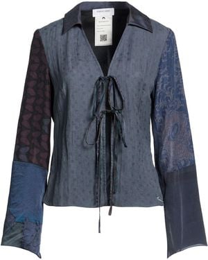 Marine Serre Top Silk - Blue