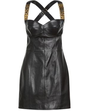 Moschino Mini Dress Sheepskin - Black
