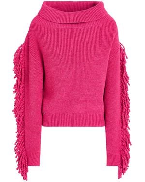 Manila Grace Fuchsia Jumper Acrylic, Alpaca Wool, Wool - Pink