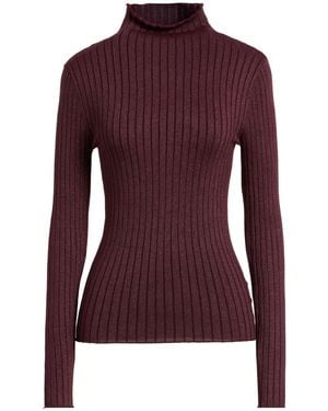 Majestic Filatures Turtleneck Organic Cotton, Viscose, Elastane, Metallic Fibre - Purple