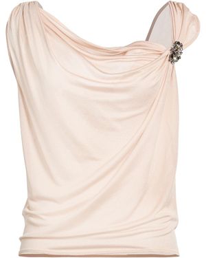 Blumarine Top Viscose - Natural