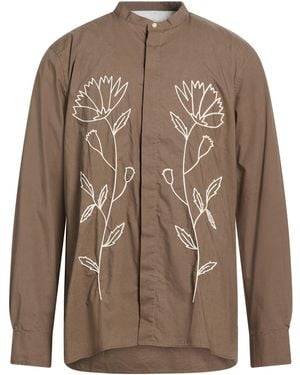 Officine Generale Shirt Organic Cotton - Brown