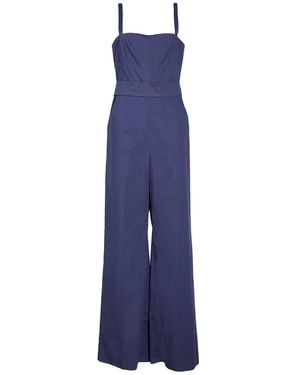 Marella Midnight Jumpsuit Cotton, Elastane - Blue