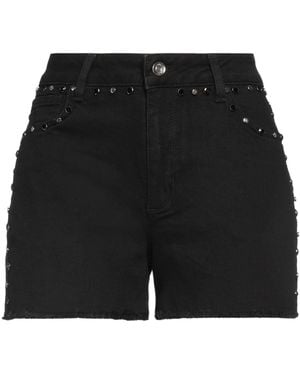 Liu Jo Denim Shorts Cotton, Elastane - Black
