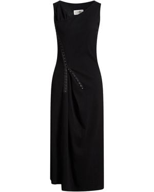 MM6 by Maison Margiela Midi Dress Cotton, Elastane - Black