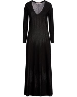 D.exterior Midi Dress Polyester, Wool, Polyamide, Metallic Polyester - Black