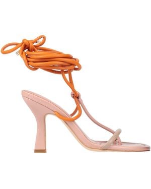 Twinset Taupe Thong Sandal Textile Fibers - Pink