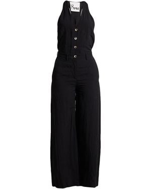 8pm Jumpsuit Viscose, Linen - Black