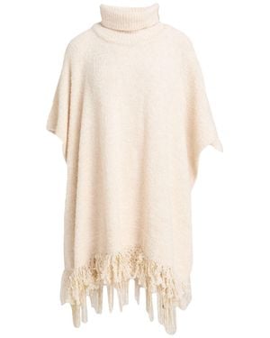 SIMONA CORSELLINI Cream Cape Acrylic, Polyamide, Wool, Viscose - White