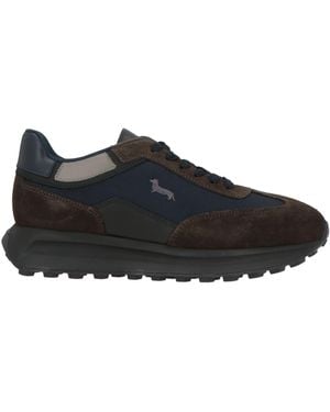Harmont & Blaine Dark Sneakers Leather, Textile Fibers - Black