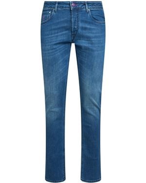 Hand Picked Jeans Cotton, Elastomultiester, Elastane - Blue