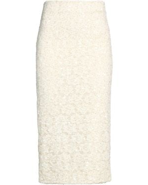 ViCOLO Ivory Midi Skirt Polyester, Nylon, Elastane - Natural