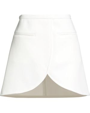 Courreges Ivory Mini Skirt Polyester, Acetate - White