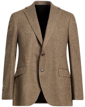 Tombolini Blazer Polyester, Viscose, Wool - Brown
