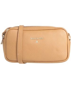 Patrizia Pepe Camel Cross-Body Bag Calfskin - Natural
