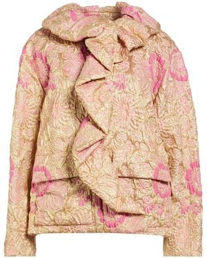 Dolce & Gabbana Logo Fleece Drawstring Sweatpant Jacket Acetate, Silk, Polyester, Polyamide - Pink