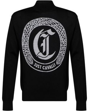 Just Cavalli Rollkragenpullover - Schwarz