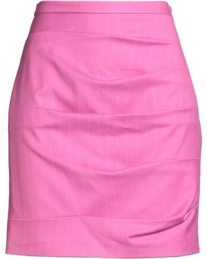 SILENCE LIMITED Fuchsia Mini Skirt Pes, Rayon, Elastane - Pink
