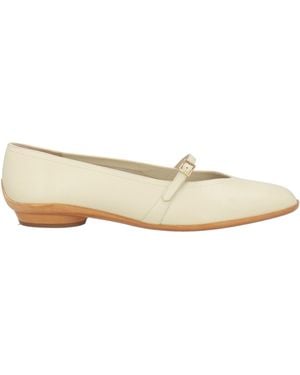 Ferragamo Ballet Flats Leather - Natural