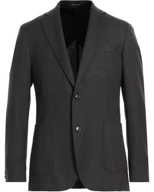 Oscar Jacobson Charcoal Blazer Polyester, Wool - Black