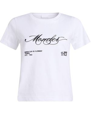 Moncler T-Shirt Cotton - White