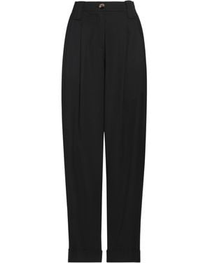 Ganni Trousers Viscose, Recycled Polyester, Elastane, Polyester - Black