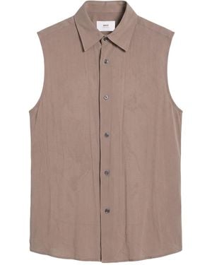 Ami Paris Shirt Viscose - Brown