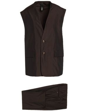 Hevò Dark Suit Wool, Silk - Black