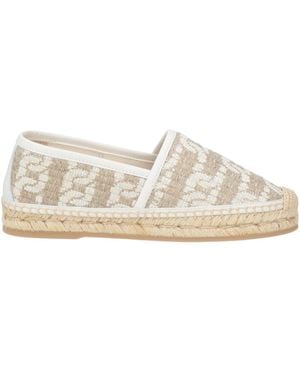 Tod's Espadrilles Natural Raffia, Leather - White