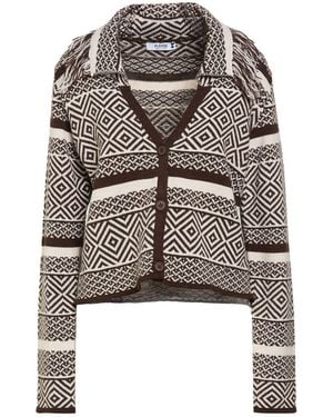 Please Cardigan Polyacrylic, Polyester - Gray