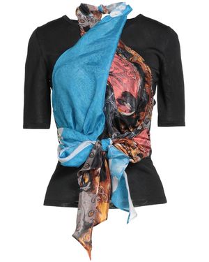 Marine Serre Line Top Viscose - Blue