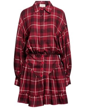 ViCOLO Burgundy Mini Dress Viscose, Polyester - Red
