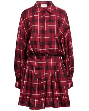 ViCOLO Burgundy Mini Dress Viscose, Polyester - Red