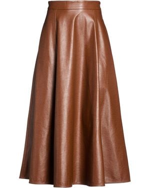 MSGM Midi Skirt Polyester, Elastane, Polyurethane - Brown