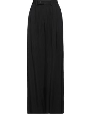 Amiri High-Waisted Viscose Wide-Leg Trousers - Black