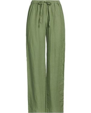 120% Lino Pants Linen - Green