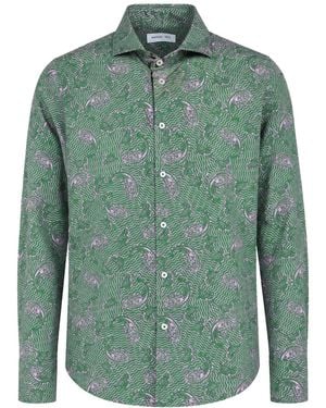Manuel Ritz Shirt Cotton, Elastane - Green