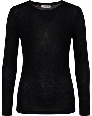 Manila Grace Top Viscose, Polyamide, Elastane, Cashmere - Black