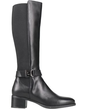 Nero Giardini Boot Leather, Textile Fibers - Black