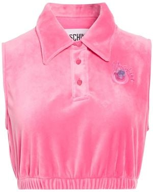 Moschino Fuchsia Polo Shirt Polyester, Elastane - Pink