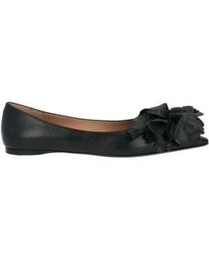 Ferragamo Ballet Flats Leather - Black